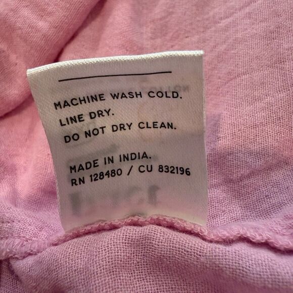 Pact Pink Organic Crinkle Cotton Polo Neck Tunic Size XXL - Picture 7 of 7